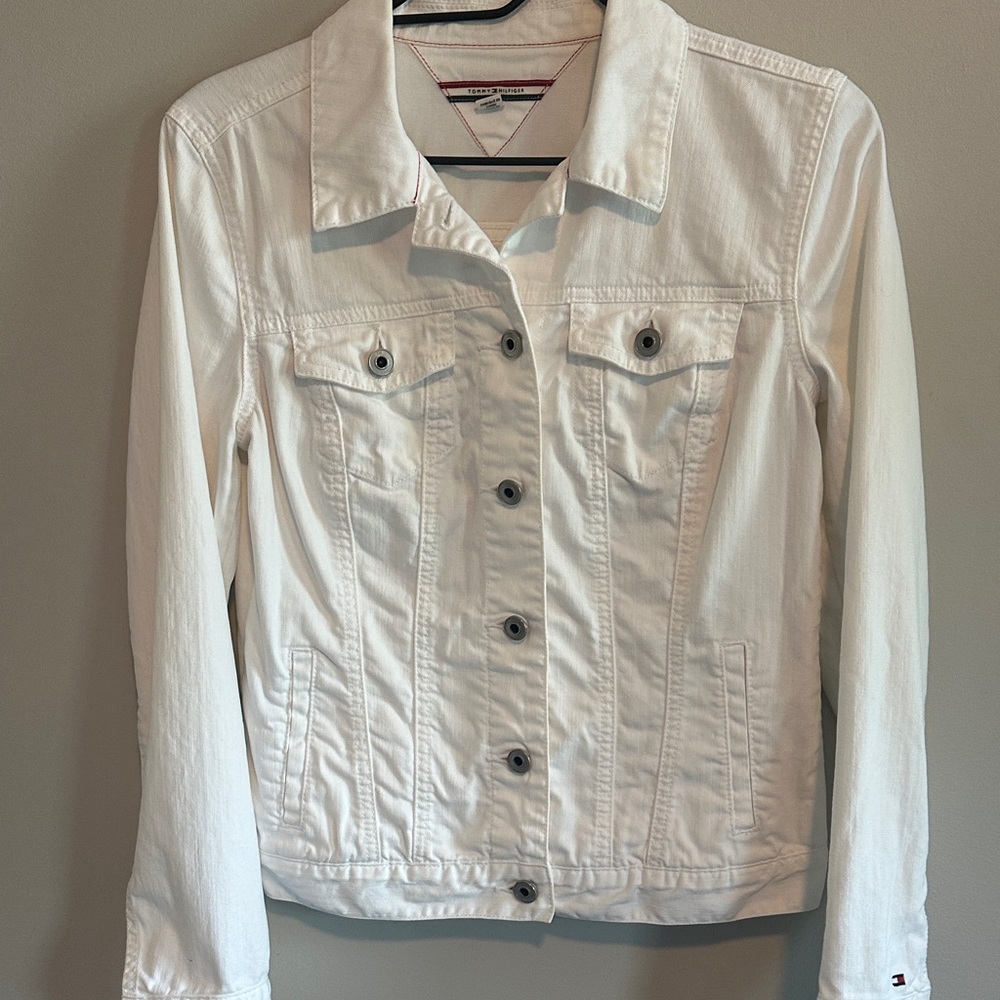 Tommy Hilfiger Women's Classic White Jean Jacket